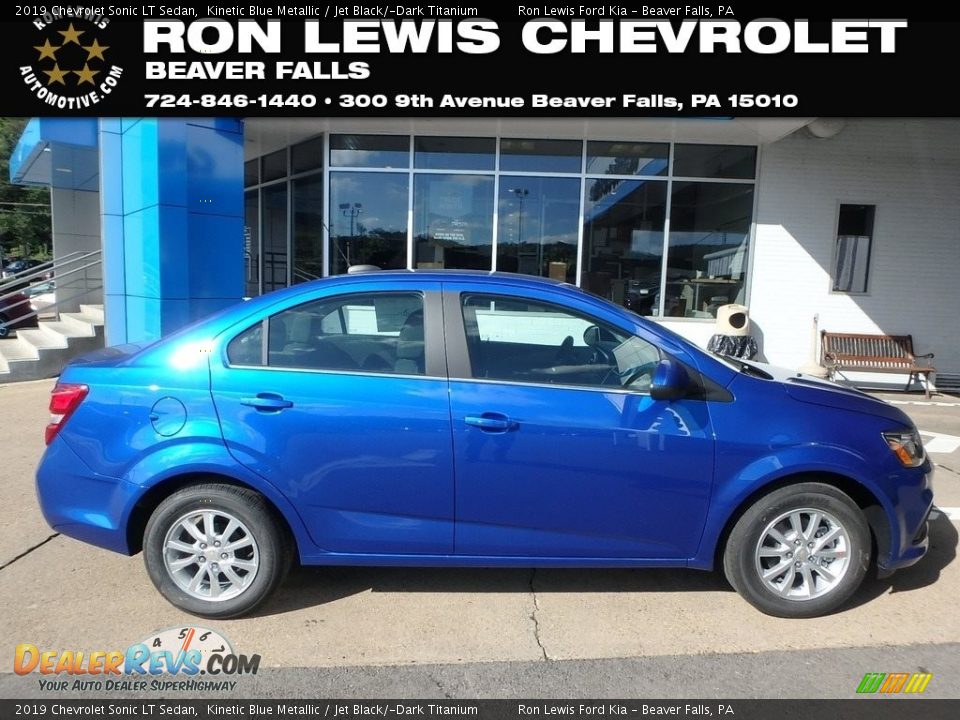 2019 Chevrolet Sonic LT Sedan Kinetic Blue Metallic / Jet Black/­Dark Titanium Photo #1