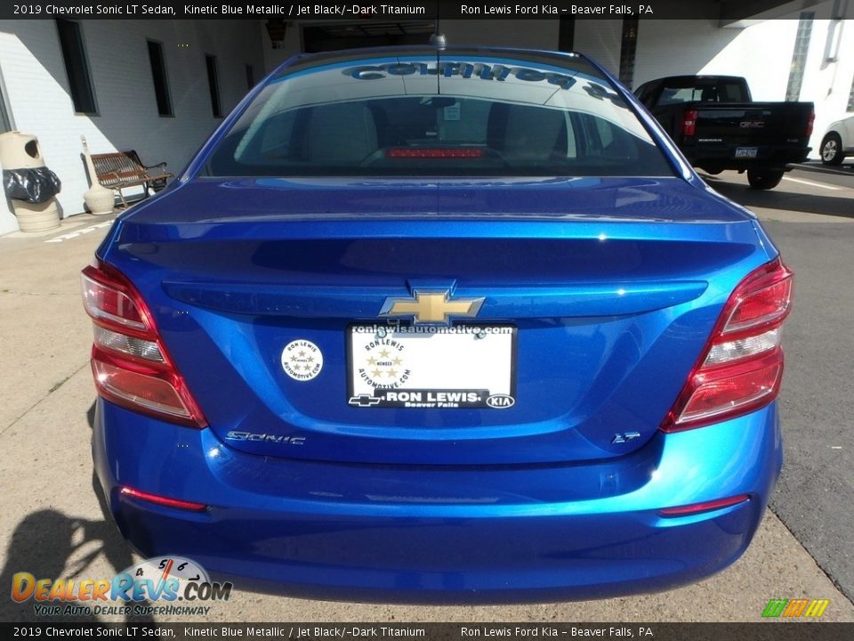 2019 Chevrolet Sonic LT Sedan Kinetic Blue Metallic / Jet Black/­Dark Titanium Photo #3