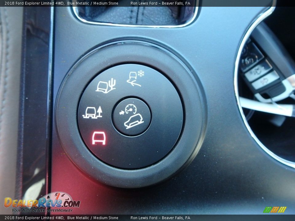 2018 Ford Explorer Limited 4WD Blue Metallic / Medium Stone Photo #17