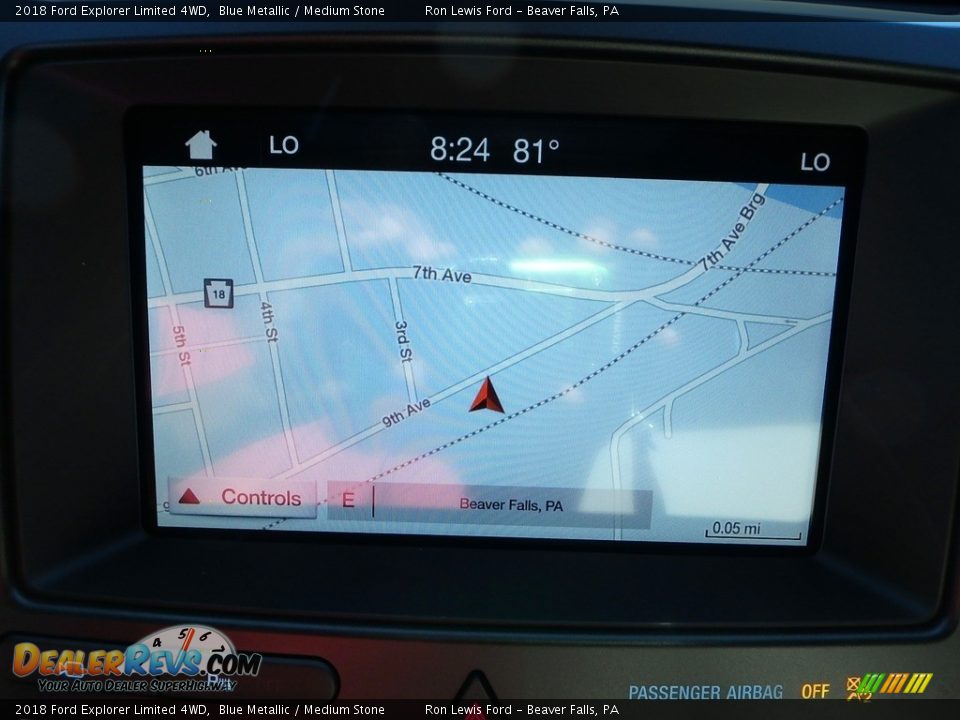 2018 Ford Explorer Limited 4WD Blue Metallic / Medium Stone Photo #19