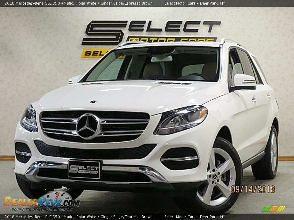 2018 Mercedes-Benz GLE 350 4Matic Polar White / Ginger Beige/Espresso Brown Photo #1