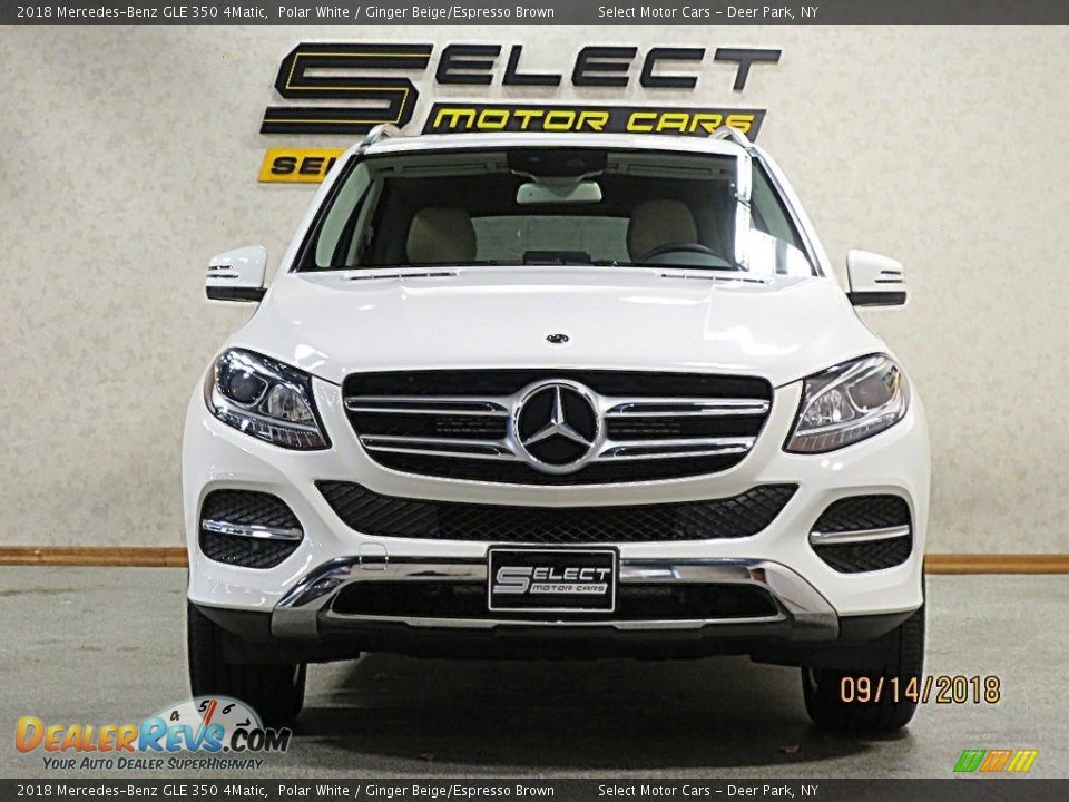 2018 Mercedes-Benz GLE 350 4Matic Polar White / Ginger Beige/Espresso Brown Photo #2