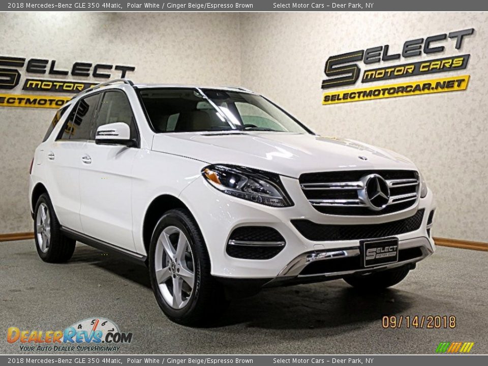 2018 Mercedes-Benz GLE 350 4Matic Polar White / Ginger Beige/Espresso Brown Photo #3