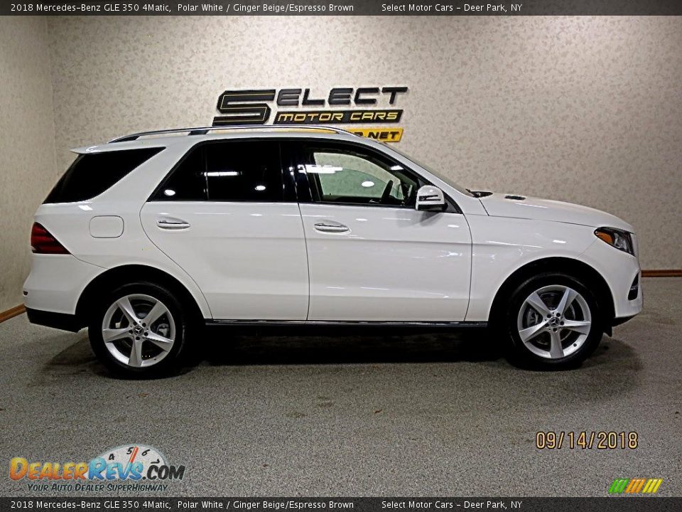 2018 Mercedes-Benz GLE 350 4Matic Polar White / Ginger Beige/Espresso Brown Photo #4