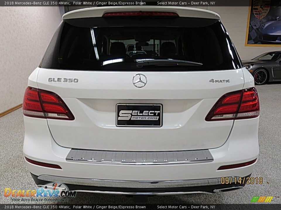 2018 Mercedes-Benz GLE 350 4Matic Polar White / Ginger Beige/Espresso Brown Photo #5