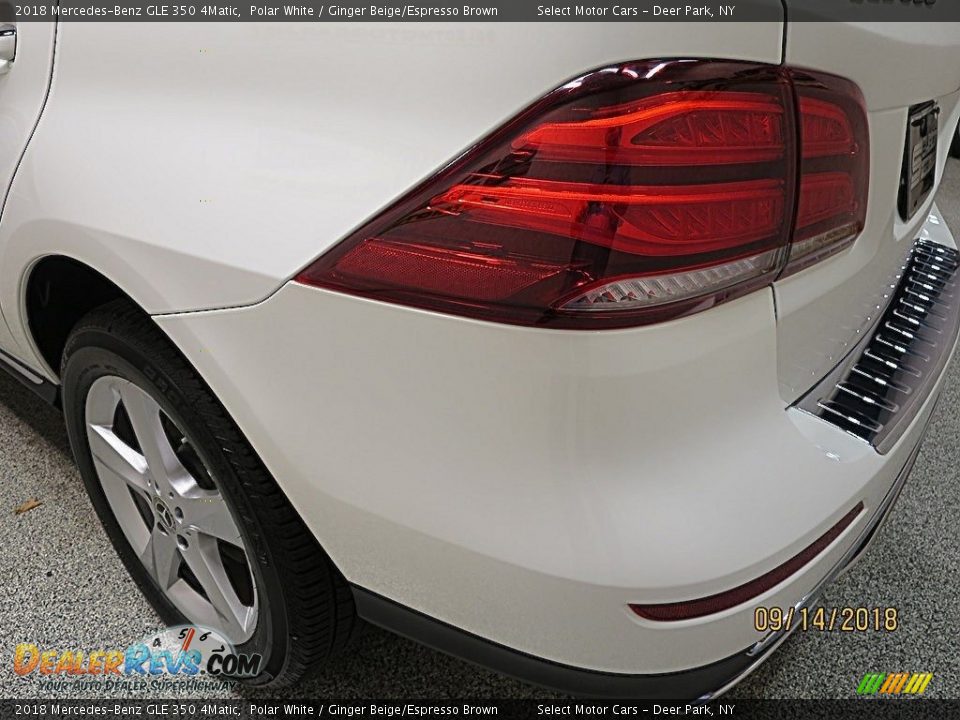 2018 Mercedes-Benz GLE 350 4Matic Polar White / Ginger Beige/Espresso Brown Photo #6
