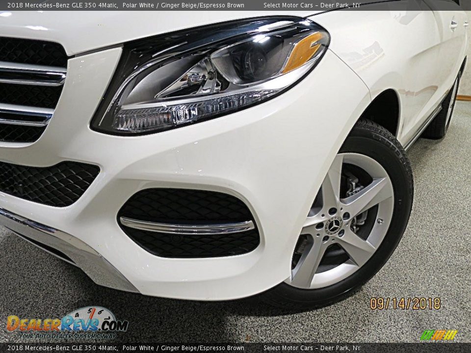 2018 Mercedes-Benz GLE 350 4Matic Polar White / Ginger Beige/Espresso Brown Photo #9