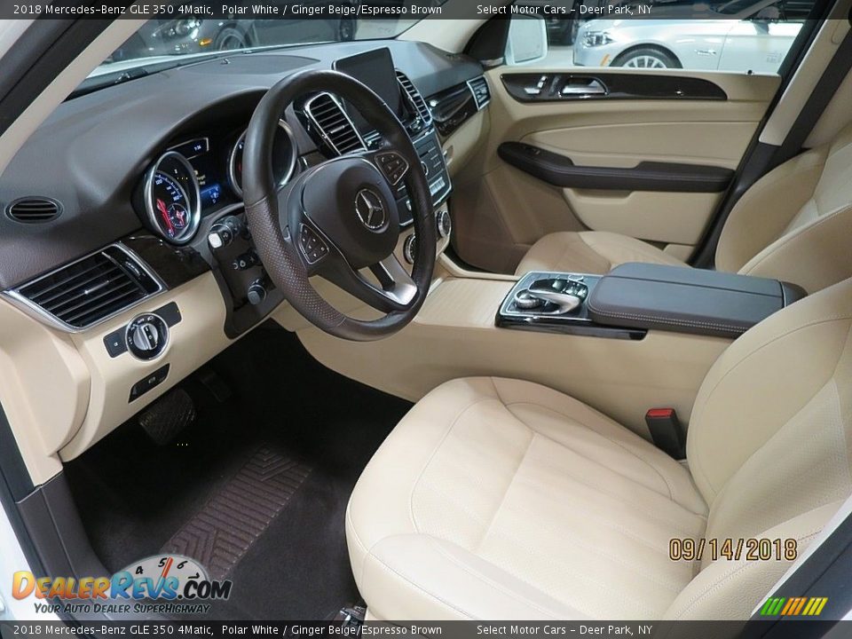 2018 Mercedes-Benz GLE 350 4Matic Polar White / Ginger Beige/Espresso Brown Photo #13