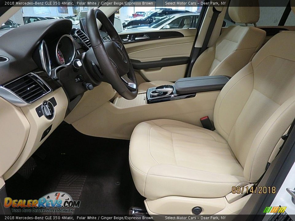 2018 Mercedes-Benz GLE 350 4Matic Polar White / Ginger Beige/Espresso Brown Photo #14