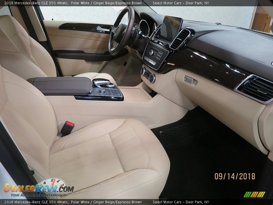 2018 Mercedes-Benz GLE 350 4Matic Polar White / Ginger Beige/Espresso Brown Photo #15