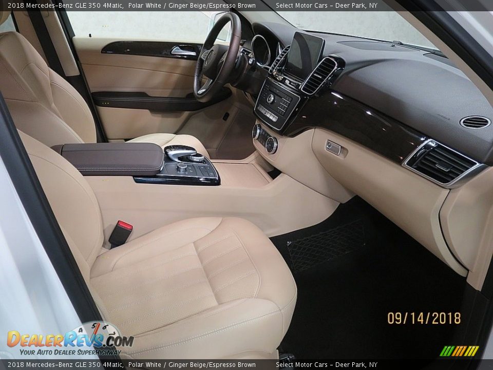 2018 Mercedes-Benz GLE 350 4Matic Polar White / Ginger Beige/Espresso Brown Photo #16