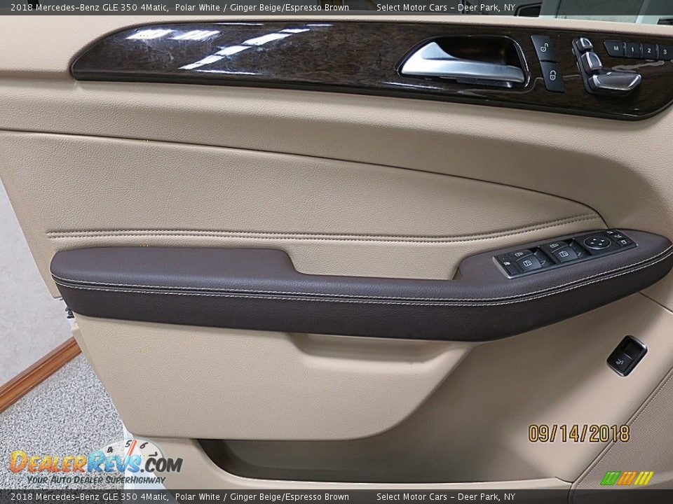 2018 Mercedes-Benz GLE 350 4Matic Polar White / Ginger Beige/Espresso Brown Photo #18