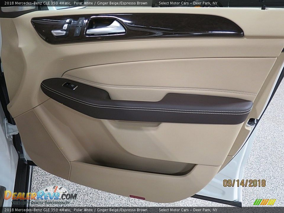2018 Mercedes-Benz GLE 350 4Matic Polar White / Ginger Beige/Espresso Brown Photo #19