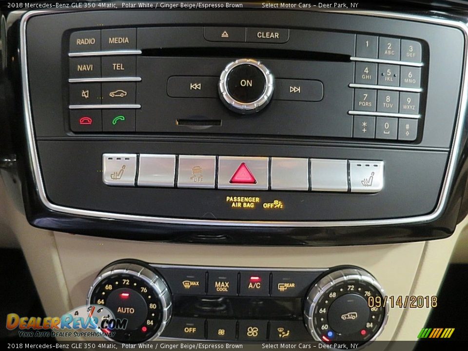 2018 Mercedes-Benz GLE 350 4Matic Polar White / Ginger Beige/Espresso Brown Photo #24