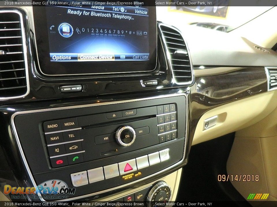2018 Mercedes-Benz GLE 350 4Matic Polar White / Ginger Beige/Espresso Brown Photo #25