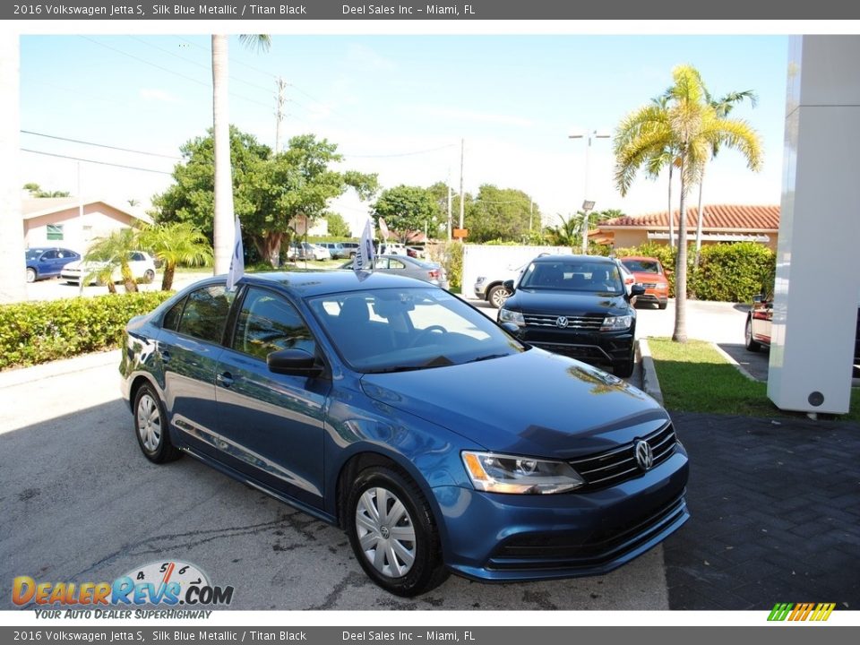 2016 Volkswagen Jetta S Silk Blue Metallic / Titan Black Photo #1