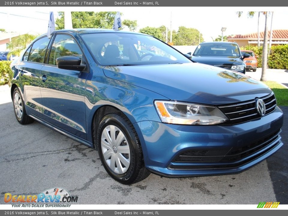 2016 Volkswagen Jetta S Silk Blue Metallic / Titan Black Photo #2