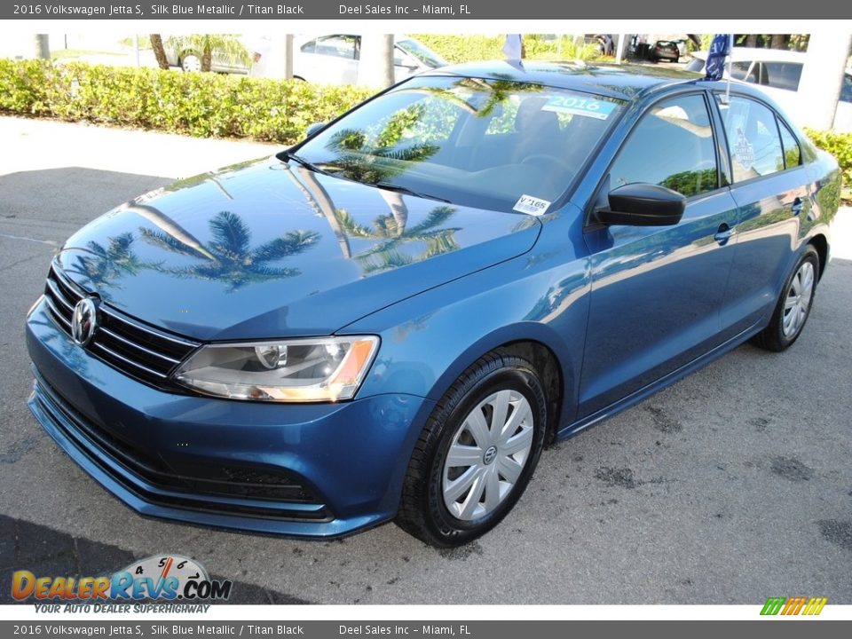 2016 Volkswagen Jetta S Silk Blue Metallic / Titan Black Photo #4