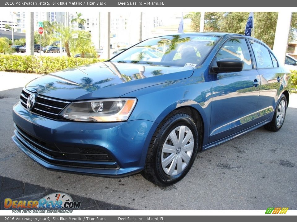 2016 Volkswagen Jetta S Silk Blue Metallic / Titan Black Photo #5