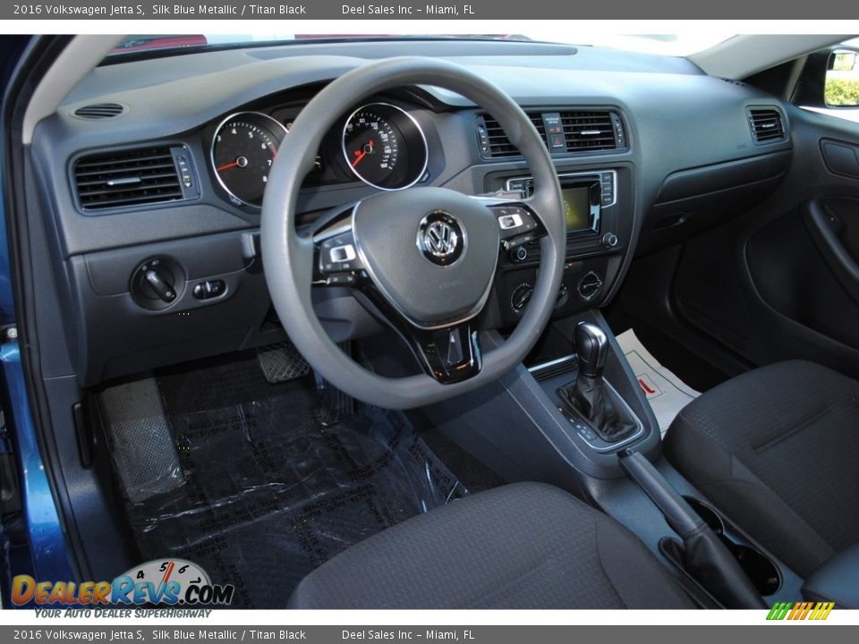 2016 Volkswagen Jetta S Silk Blue Metallic / Titan Black Photo #16
