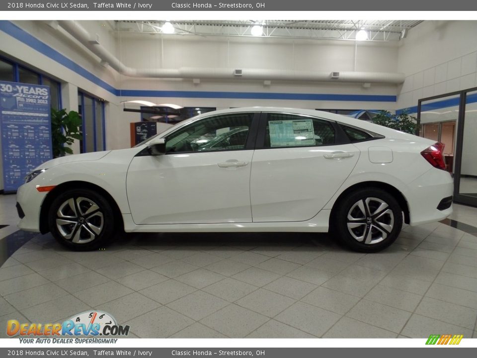 2018 Honda Civic LX Sedan Taffeta White / Ivory Photo #3