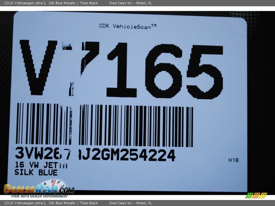 2016 Volkswagen Jetta S Silk Blue Metallic / Titan Black Photo #20