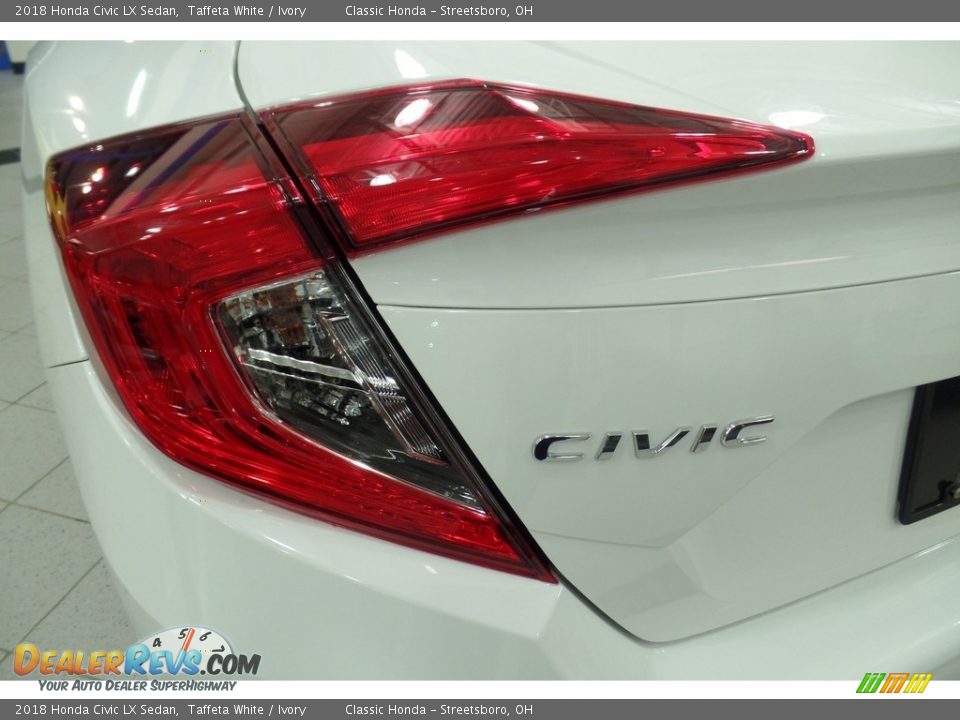 2018 Honda Civic LX Sedan Taffeta White / Ivory Photo #9