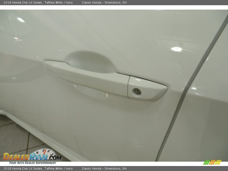 2018 Honda Civic LX Sedan Taffeta White / Ivory Photo #10