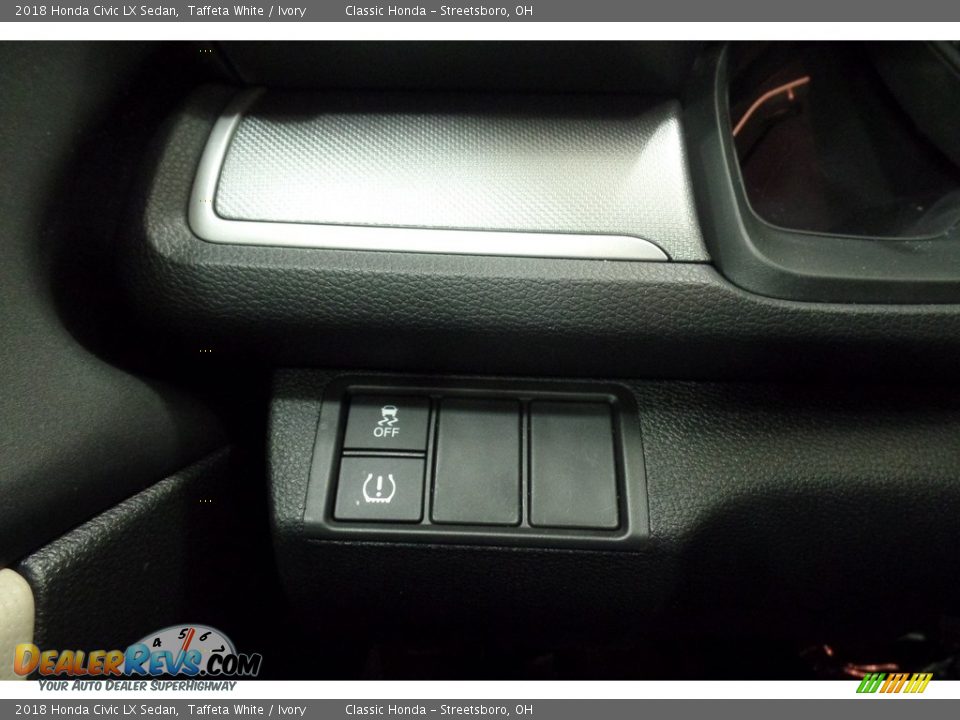 2018 Honda Civic LX Sedan Taffeta White / Ivory Photo #15