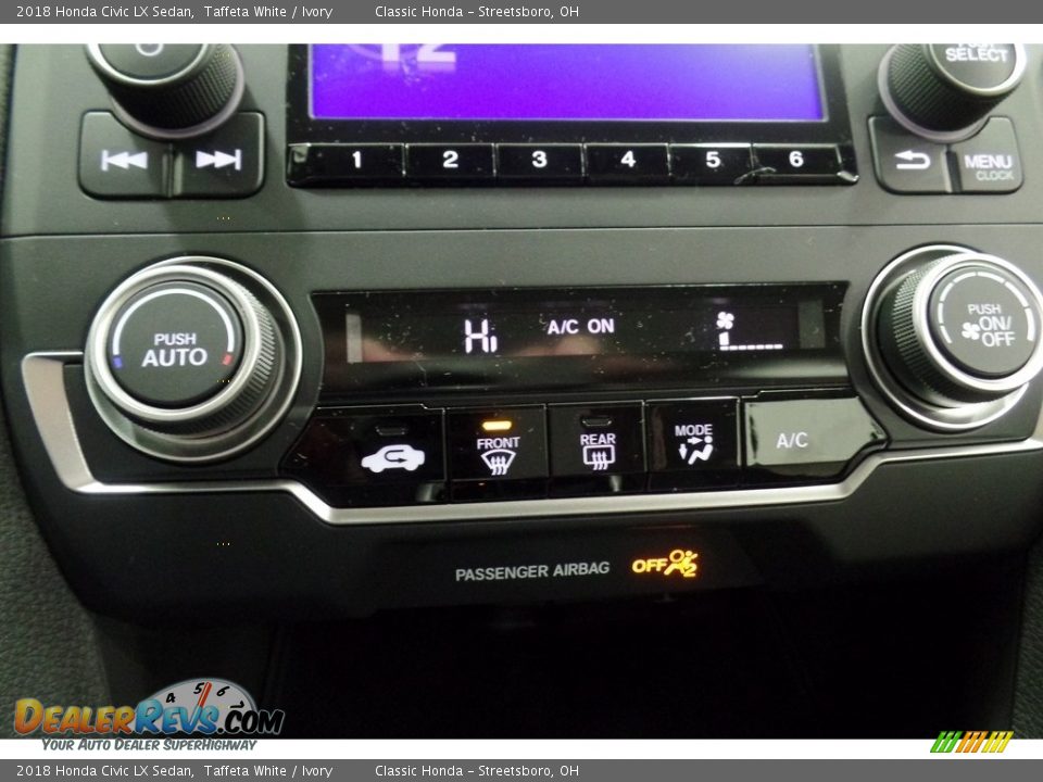 2018 Honda Civic LX Sedan Taffeta White / Ivory Photo #17