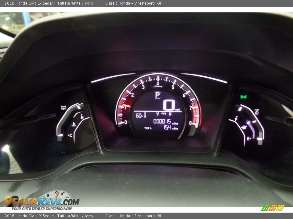 2018 Honda Civic LX Sedan Taffeta White / Ivory Photo #20