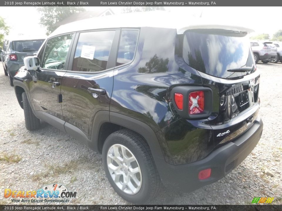 2018 Jeep Renegade Latitude 4x4 Black / Black Photo #3