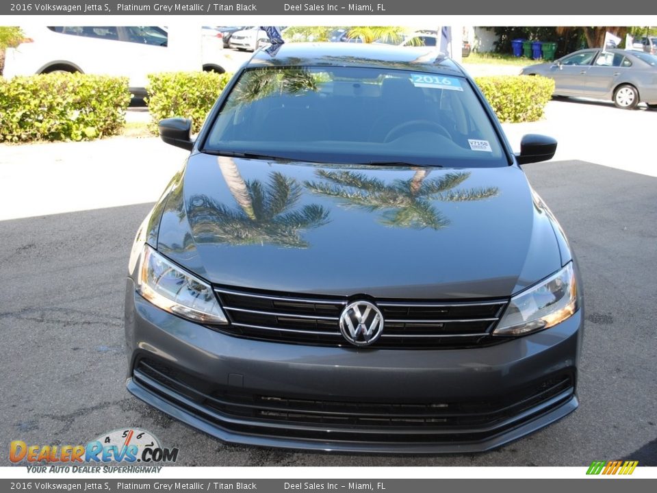 2016 Volkswagen Jetta S Platinum Grey Metallic / Titan Black Photo #3