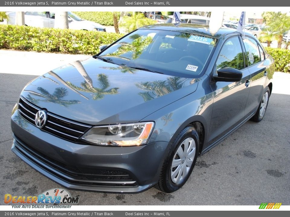 2016 Volkswagen Jetta S Platinum Grey Metallic / Titan Black Photo #4