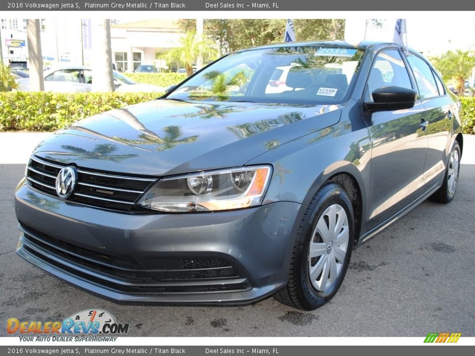 2016 Volkswagen Jetta S Platinum Grey Metallic / Titan Black Photo #5