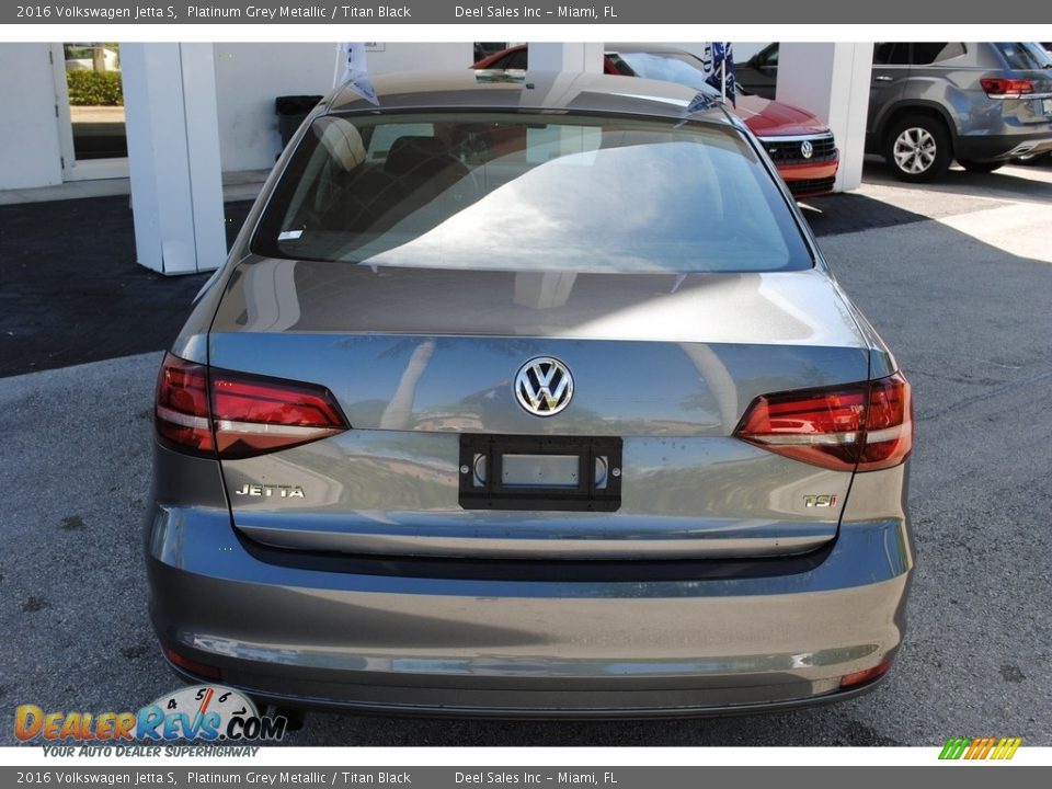 2016 Volkswagen Jetta S Platinum Grey Metallic / Titan Black Photo #8