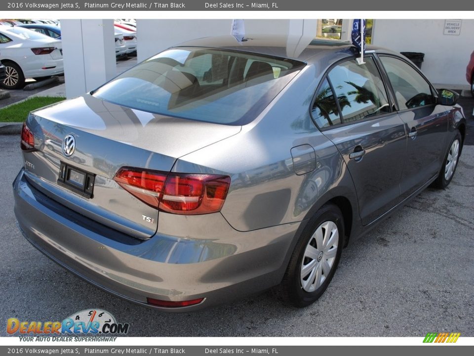 2016 Volkswagen Jetta S Platinum Grey Metallic / Titan Black Photo #9