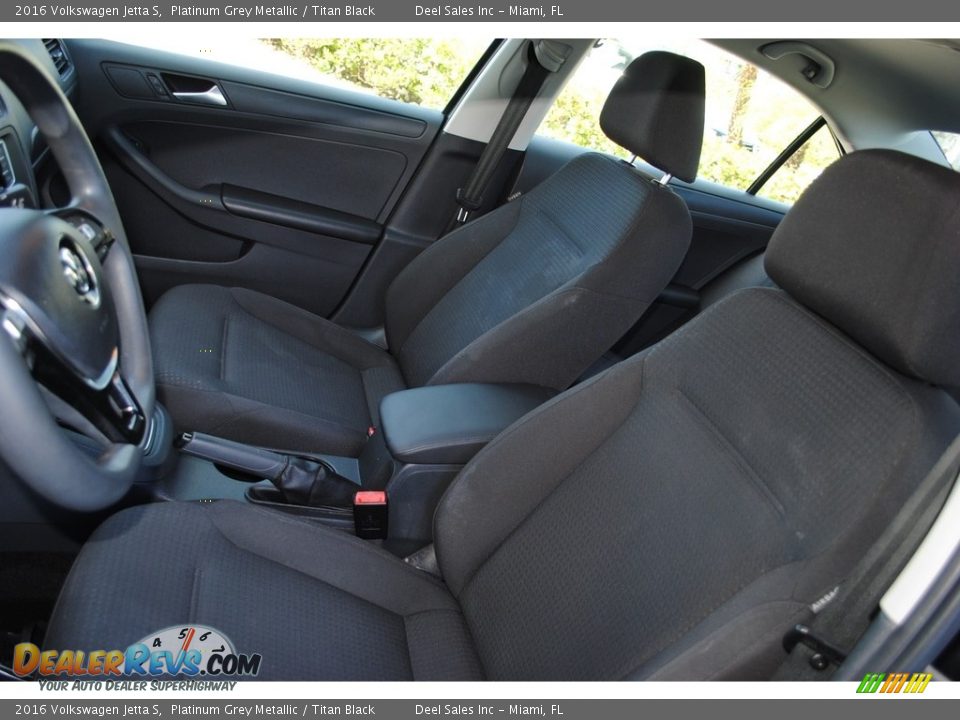 2016 Volkswagen Jetta S Platinum Grey Metallic / Titan Black Photo #14