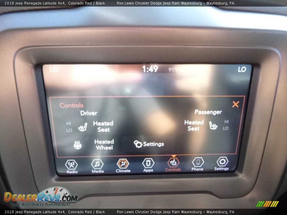 2018 Jeep Renegade Latitude 4x4 Colorado Red / Black Photo #17
