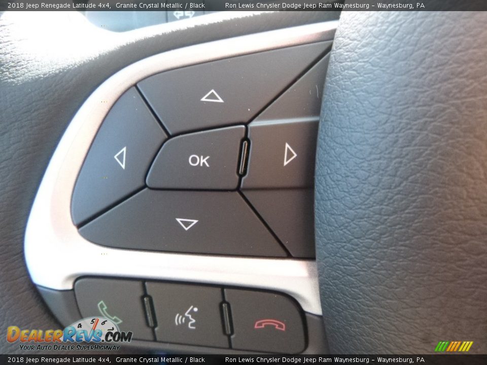 2018 Jeep Renegade Latitude 4x4 Granite Crystal Metallic / Black Photo #17
