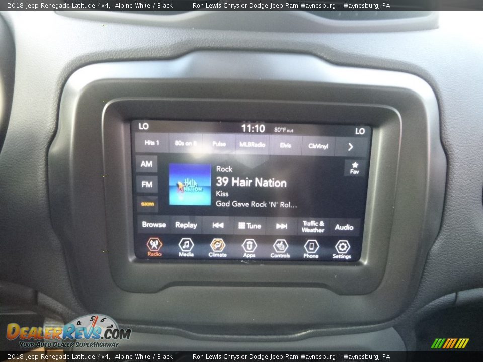 2018 Jeep Renegade Latitude 4x4 Alpine White / Black Photo #17