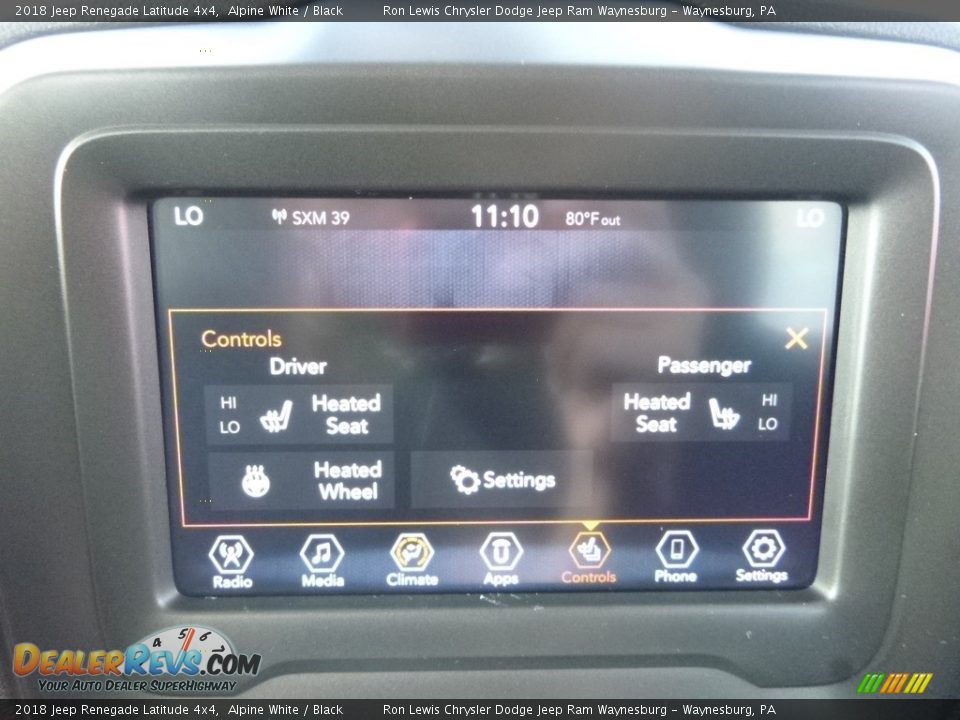 2018 Jeep Renegade Latitude 4x4 Alpine White / Black Photo #18