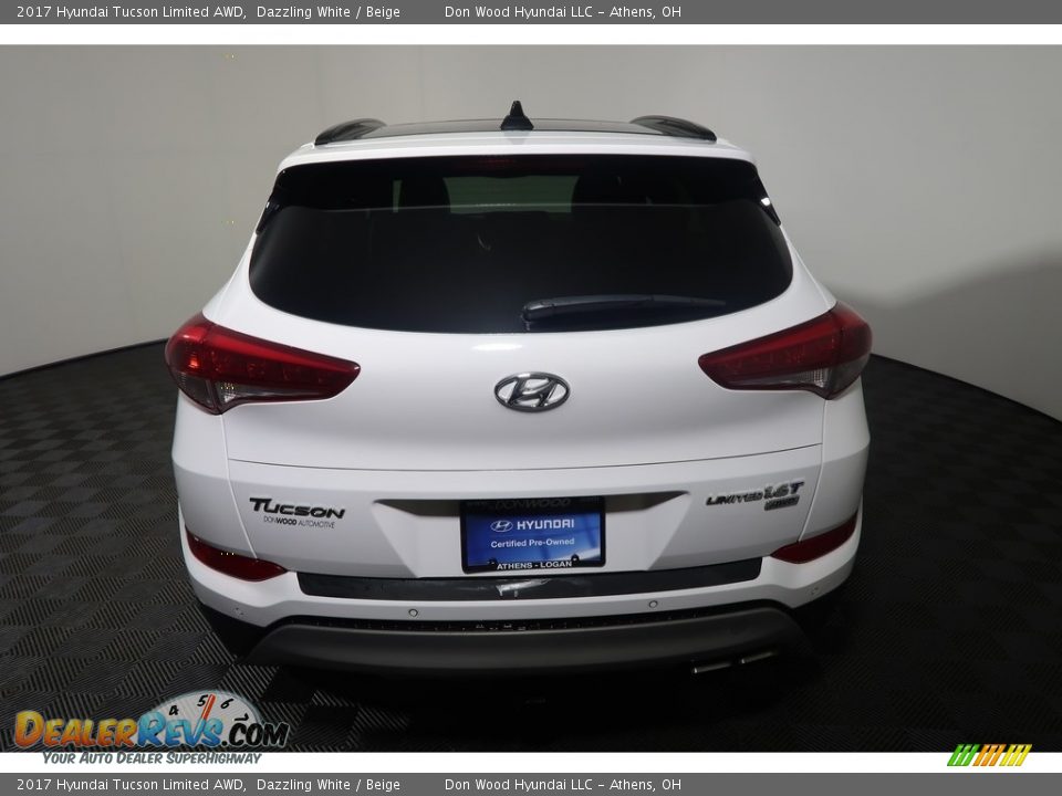 2017 Hyundai Tucson Limited AWD Dazzling White / Beige Photo #13