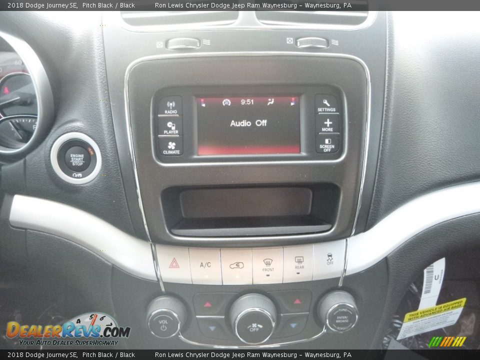 2018 Dodge Journey SE Pitch Black / Black Photo #17