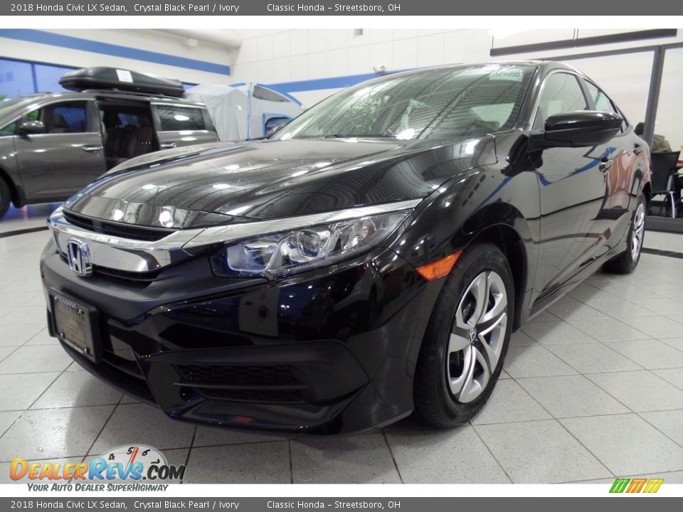 2018 Honda Civic LX Sedan Crystal Black Pearl / Ivory Photo #1