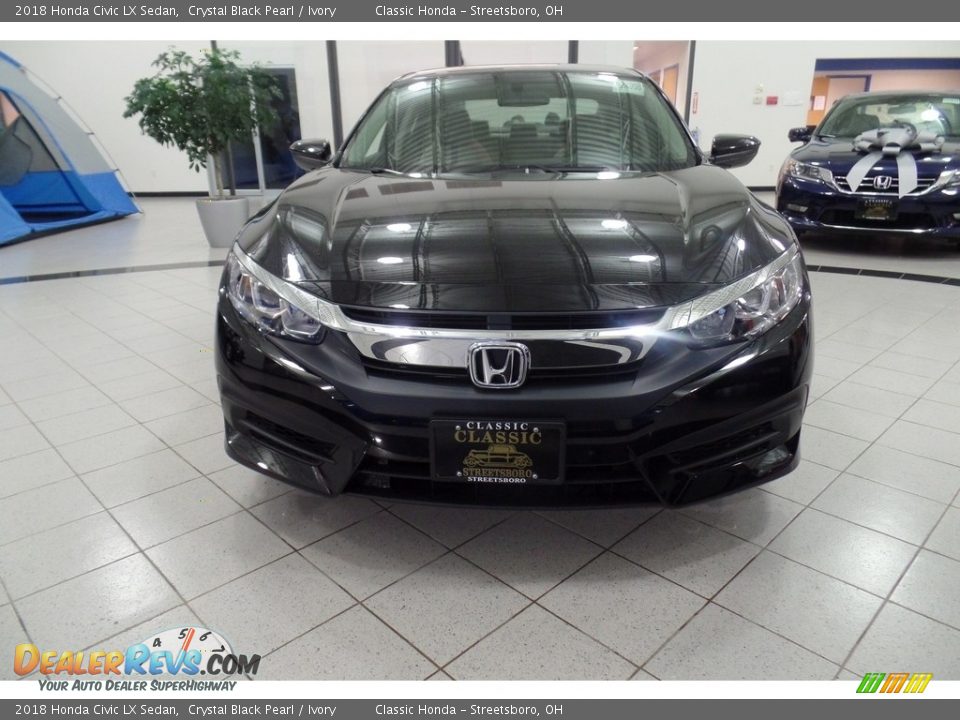 2018 Honda Civic LX Sedan Crystal Black Pearl / Ivory Photo #2