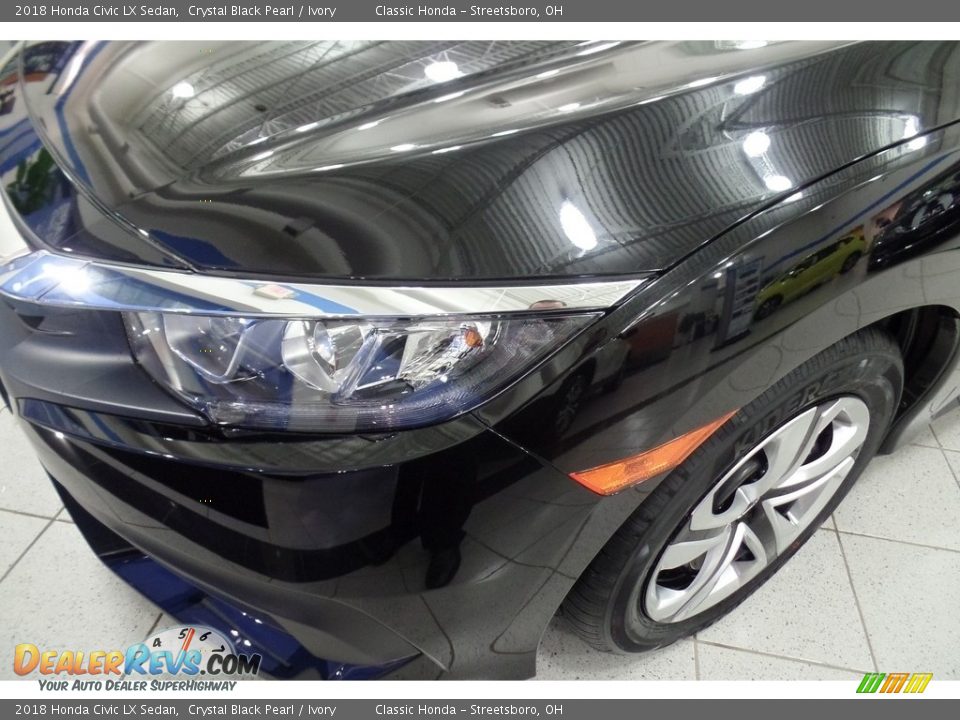 2018 Honda Civic LX Sedan Crystal Black Pearl / Ivory Photo #6