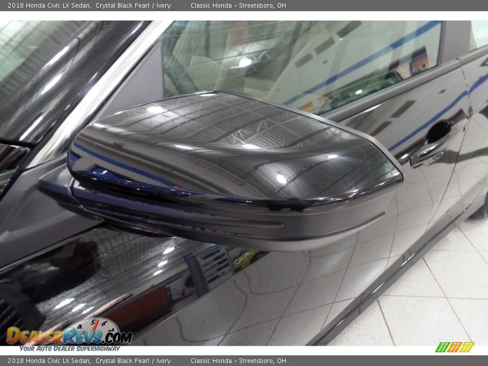 2018 Honda Civic LX Sedan Crystal Black Pearl / Ivory Photo #7
