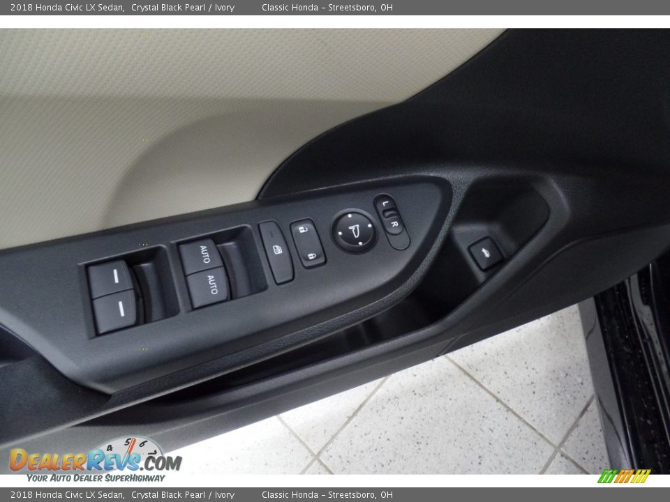 2018 Honda Civic LX Sedan Crystal Black Pearl / Ivory Photo #12