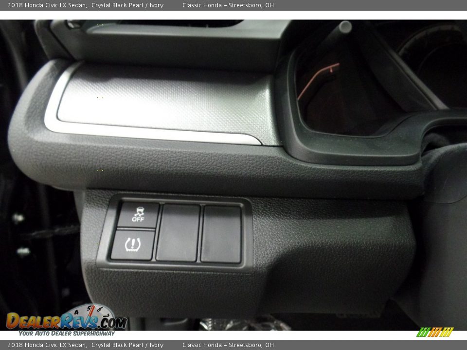2018 Honda Civic LX Sedan Crystal Black Pearl / Ivory Photo #15
